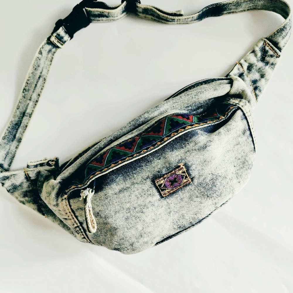 Vintage 80's denim waistpack